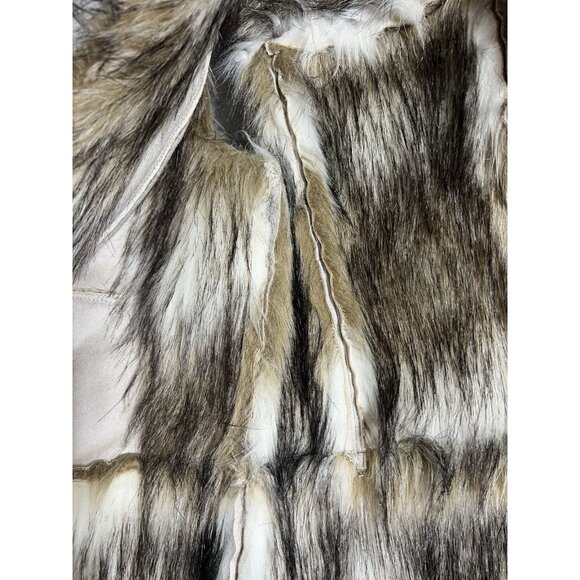 Zara Basic Vest Faux Fur Suede Women's S Sleeveless Open Hippie Boho 70s NWT - Picture 6 of 10